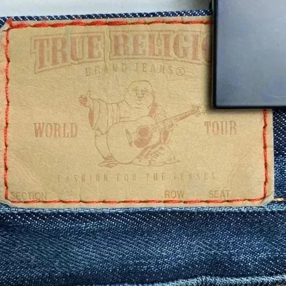 True Religion Low Rise, Bootcut, Dark  Wash Jeans Size 26 - Picture 5 of 9